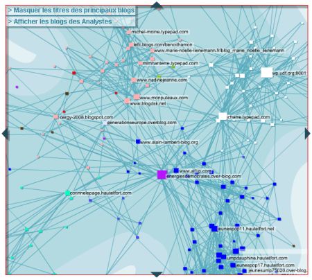 Carte de la blogosphère politique - wOueb.net