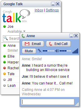L'interface de Google Talk - wOueb.net