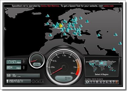 Faire un test de bande passante en ligne avec Speedtest