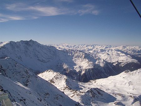 Les Alpes vues de l'aiguille rouge aux Arcs