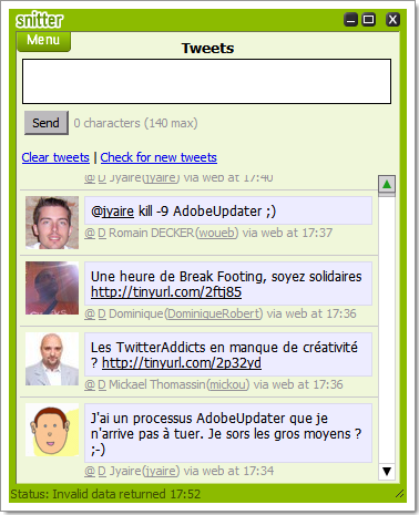 Snitter : nouveau client AIR pour Twitter