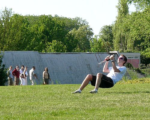 Voile de traction : jardin des 2 rives, strasbourg