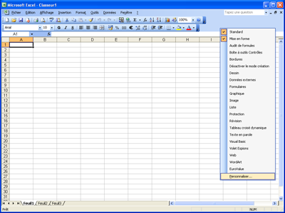 MS Excel - Menu contextuel