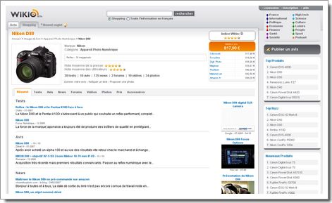 Lancement de Wikio Shopping