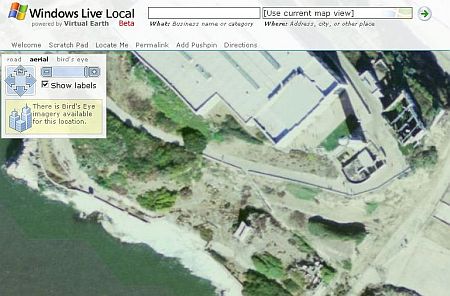 Windows Live Local : Alcatraz en vue satellite, zoom max - wOueb.net