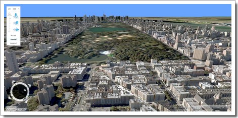 Central Park et ses environs en 3D : Windows Live Local