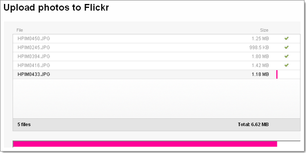 Nouveau formulaire d'upload pour Flickr