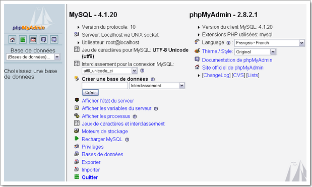 PhpMyAdmin : gestion en ligne de vos bases de données MySQL en PHP