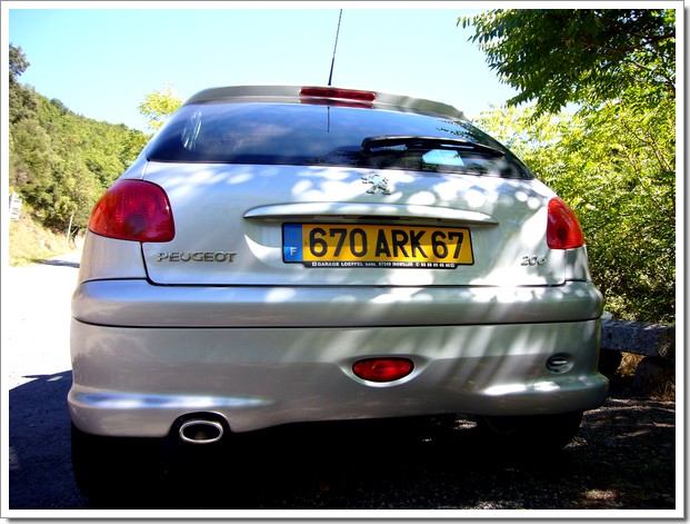 Vends Peugeot 206 Quiksilver HDi : vue arrière