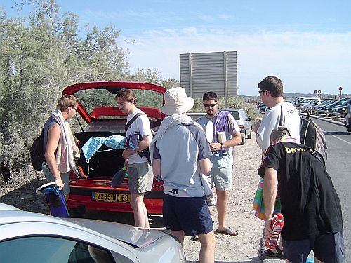 Arrivée à la plage le samedi