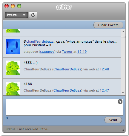 Nouvelle version de Snitter, client Twitter en AIR