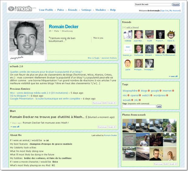 Yahoo Mash : un nouveau réseau social